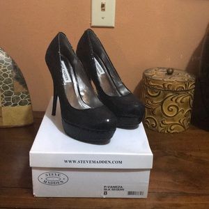 Black Sequins Steve Madden Heels Size 8